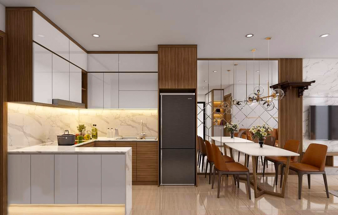 Làm tủ bếp căn hộ chung cư