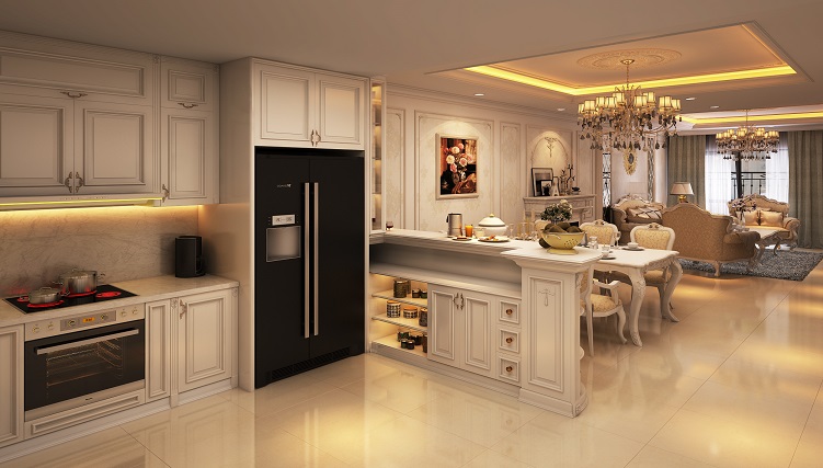 Ốp lát nhà bếp biệt thự