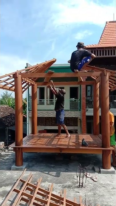 Thi công chòi sân vườn