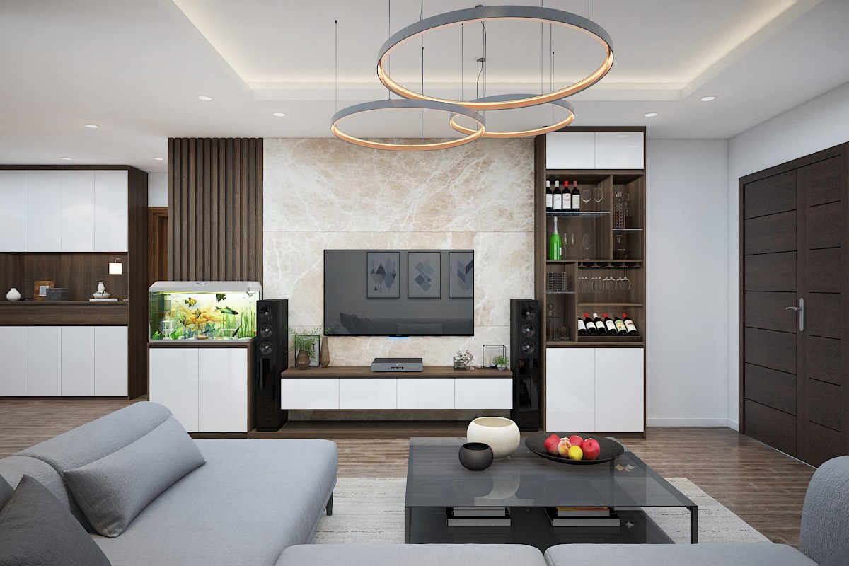 Trang trí tường căn hộ chung cư