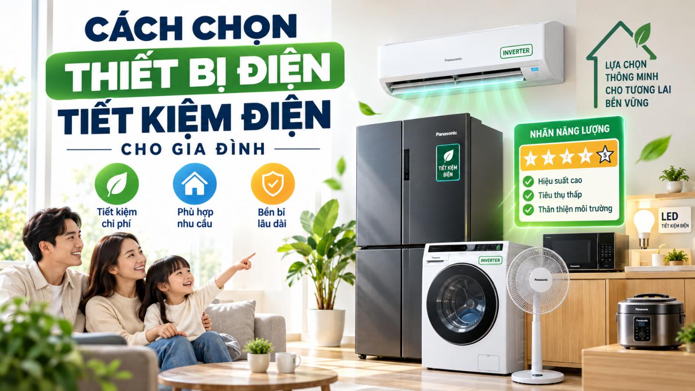 Cách chọn thiết bị điện tiết kiệm điện cho gia đình, giảm tiền điện lâu dài