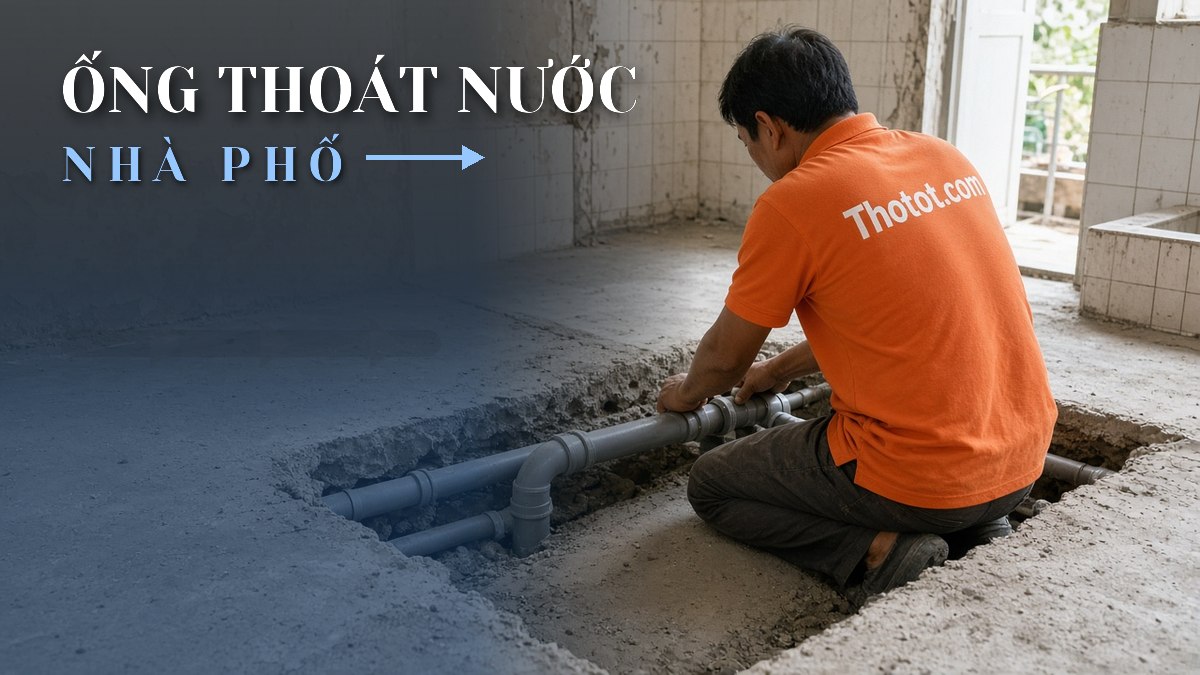 Chọn ống thoát nước và phụ kiện cho nhà phố