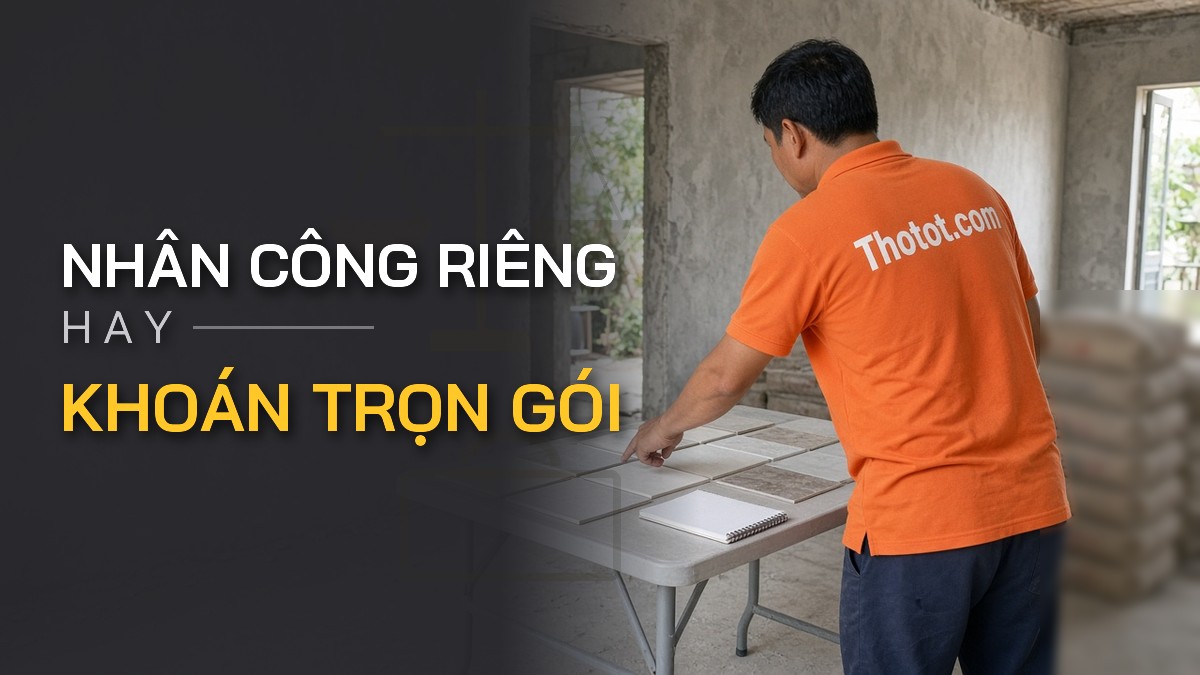Nên thuê nhân công riêng hay khoán cả vật tư và thi công?