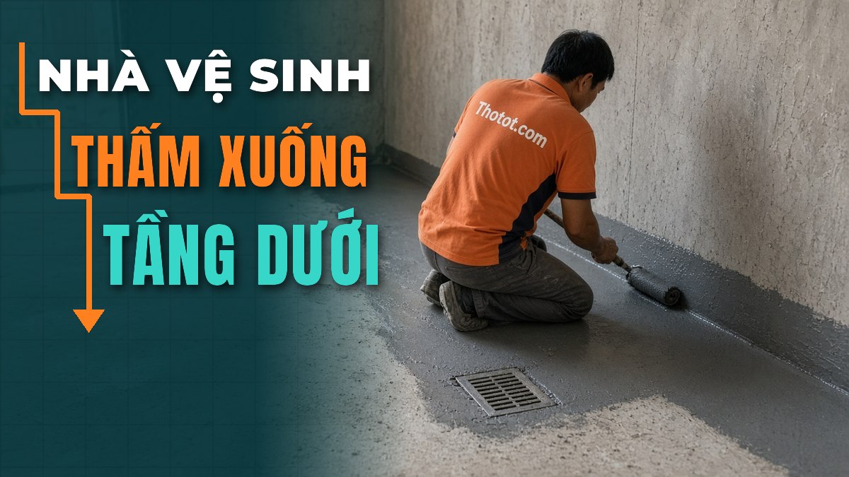 Nhà vệ sinh bị thấm xuống tầng dưới: Nguyên nhân và cách xử lý