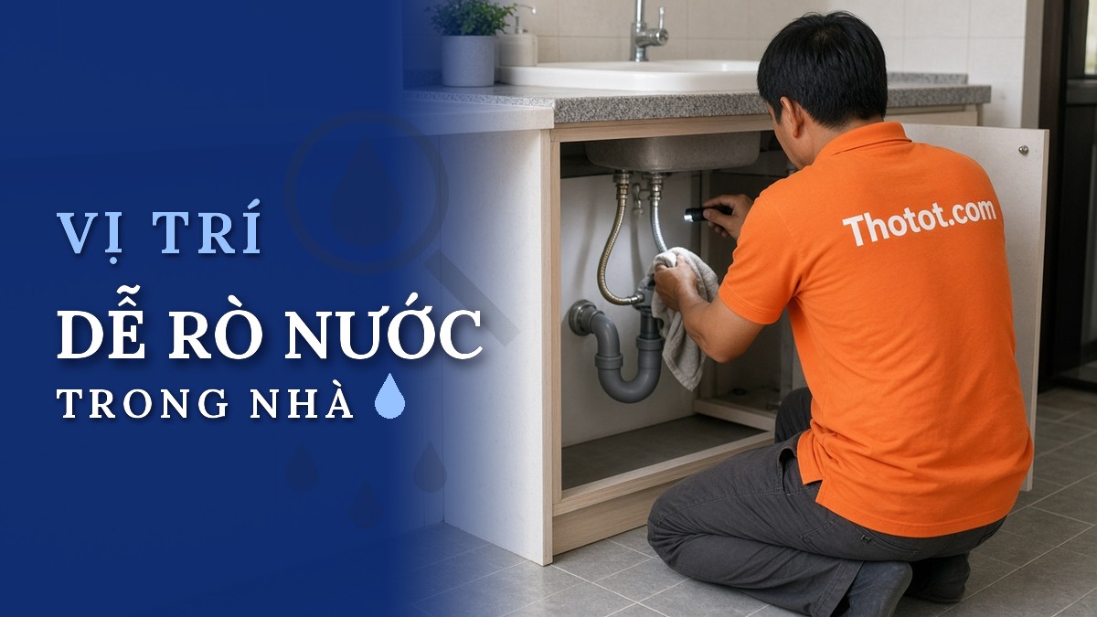 Những vị trí dễ rò nước trong nhà cần kiểm tra định kỳ