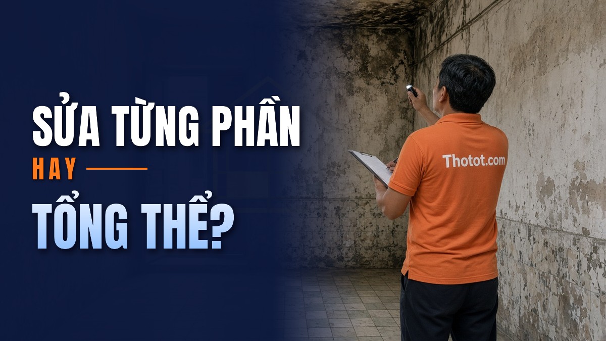 Sửa từng hạng mục hay sửa nhà tổng thể: Phương án nào hợp lý?