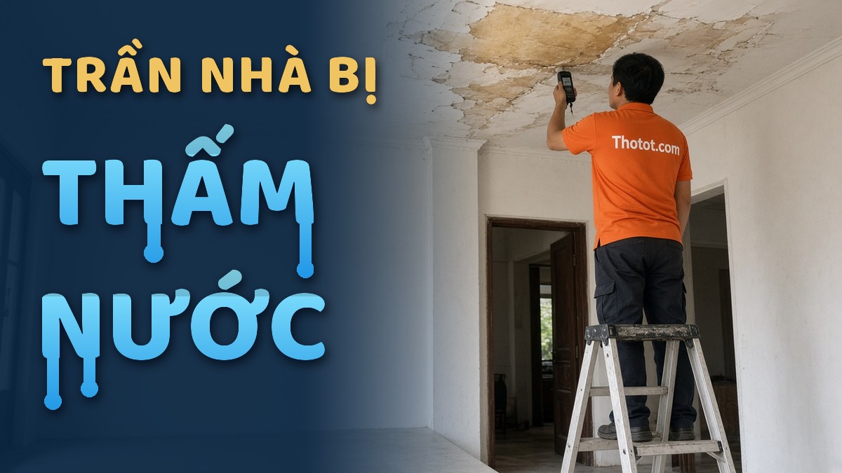 Trần nhà bị thấm nước: Cách xác định nguồn thấm và phương án sửa chữa