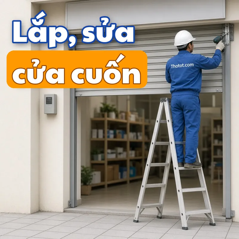 Lắp, sửa cửa cuốn cửa hàng