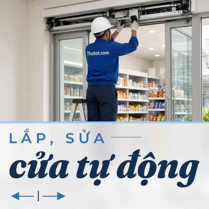 Lắp, sửa cửa tự động cửa hàng