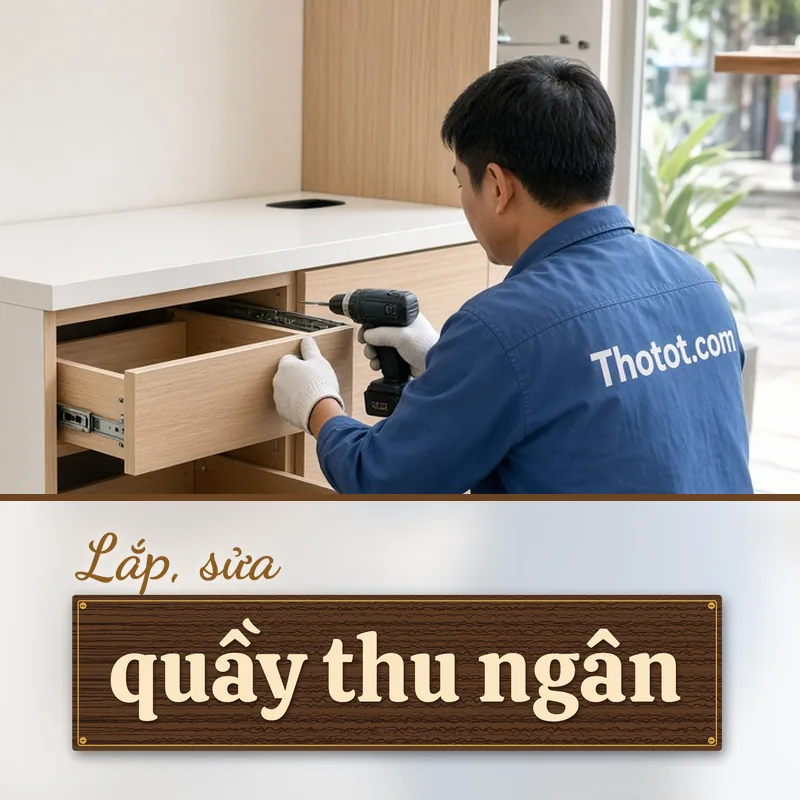 Lắp, sửa quầy thu ngân cửa hàng
