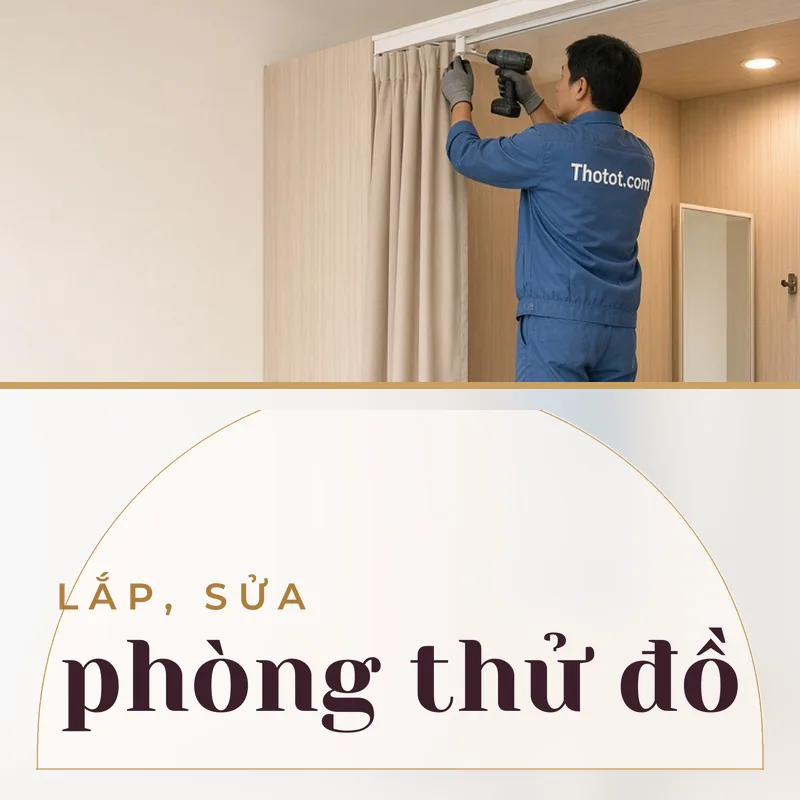 Lắp, sửa phòng thử đồ cửa hàng