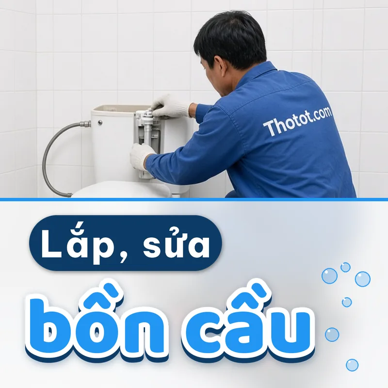 Lắp, sửa bồn cầu nhà vệ sinh cửa hàng
