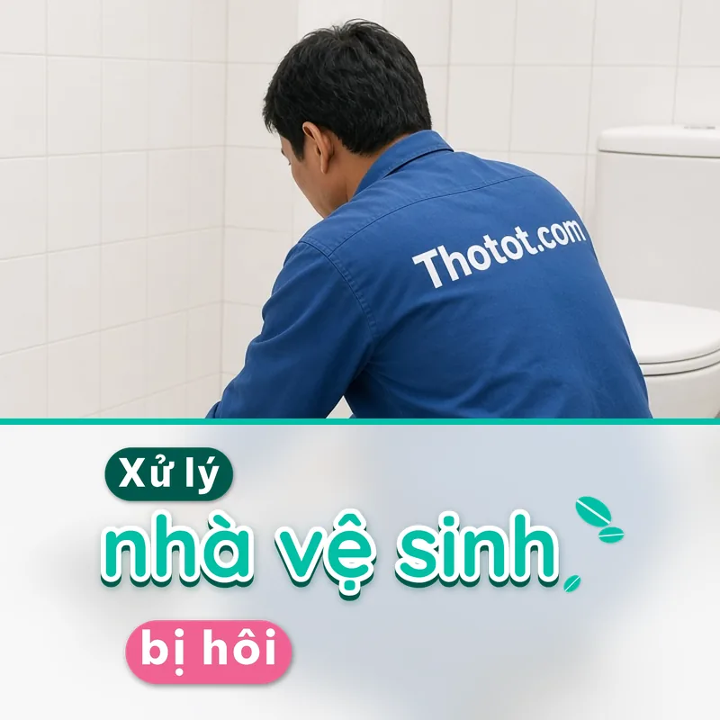 Xử lý nhà vệ sinh cửa hàng bị hôi