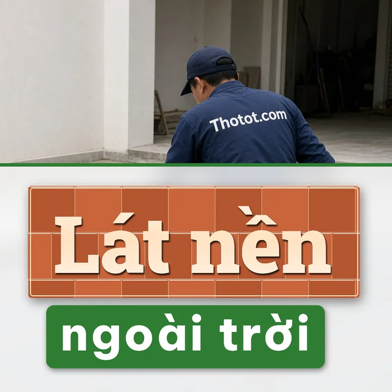Lát nền khu ngoài trời cửa hàng