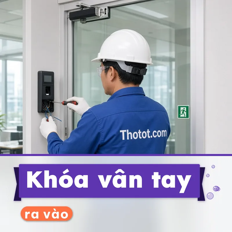 Lắp, sửa khóa vân tay, kiểm soát ra vào văn phòng