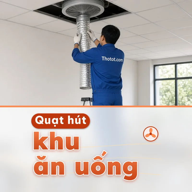 Lắp, sửa quạt hút khu ăn uống văn phòng