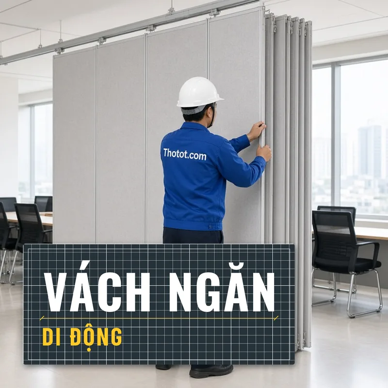 Làm vách ngăn di động phòng đào tạo văn phòng
