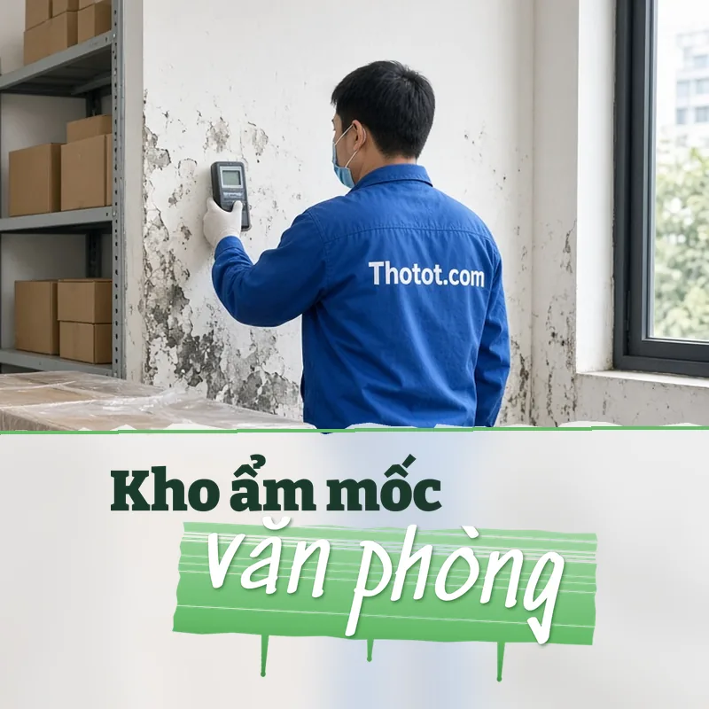 Xử lý phòng kho văn phòng bị ẩm mốc