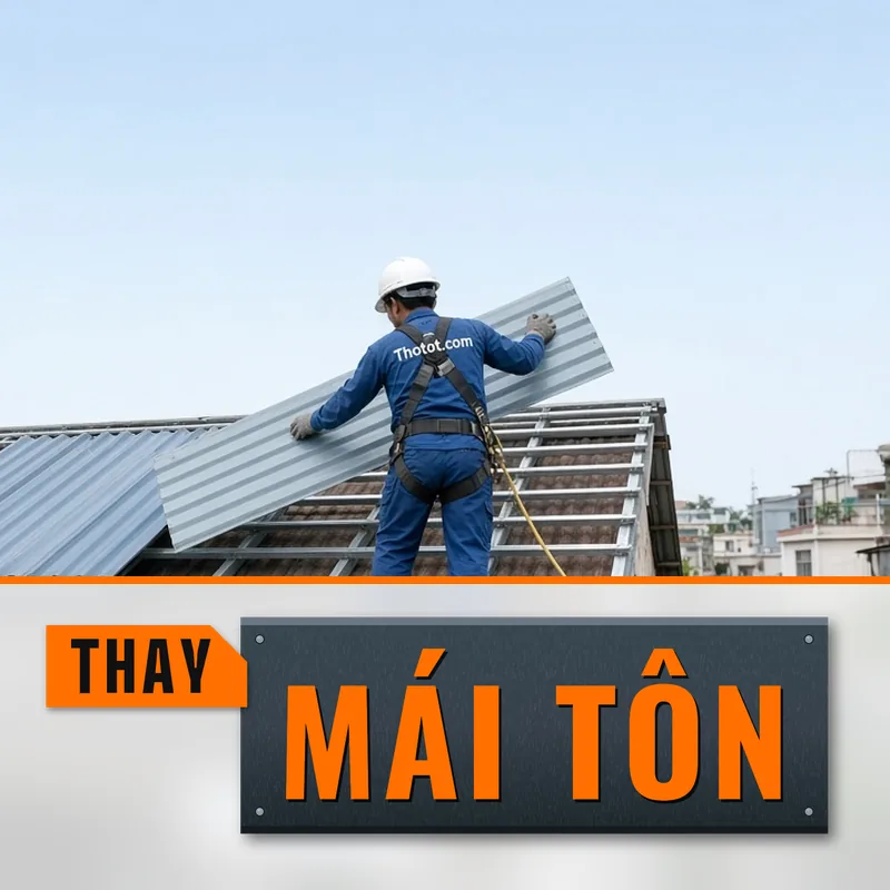 Thay mái tôn nhà cấp 4