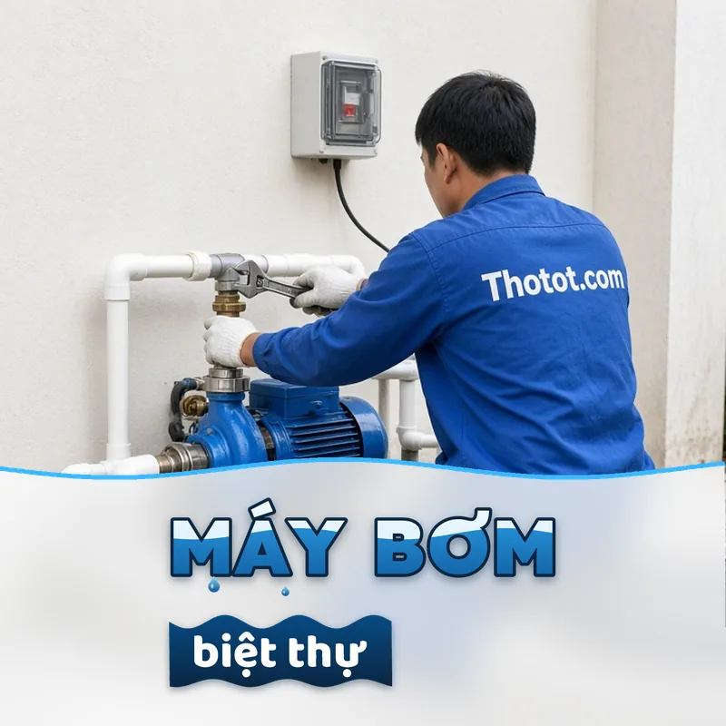 Lắp, sửa máy bơm, bồn nước biệt thự