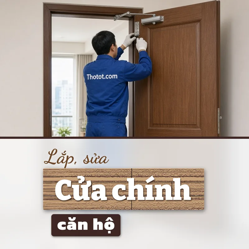 Lắp, sửa cửa chính căn hộ chung cư