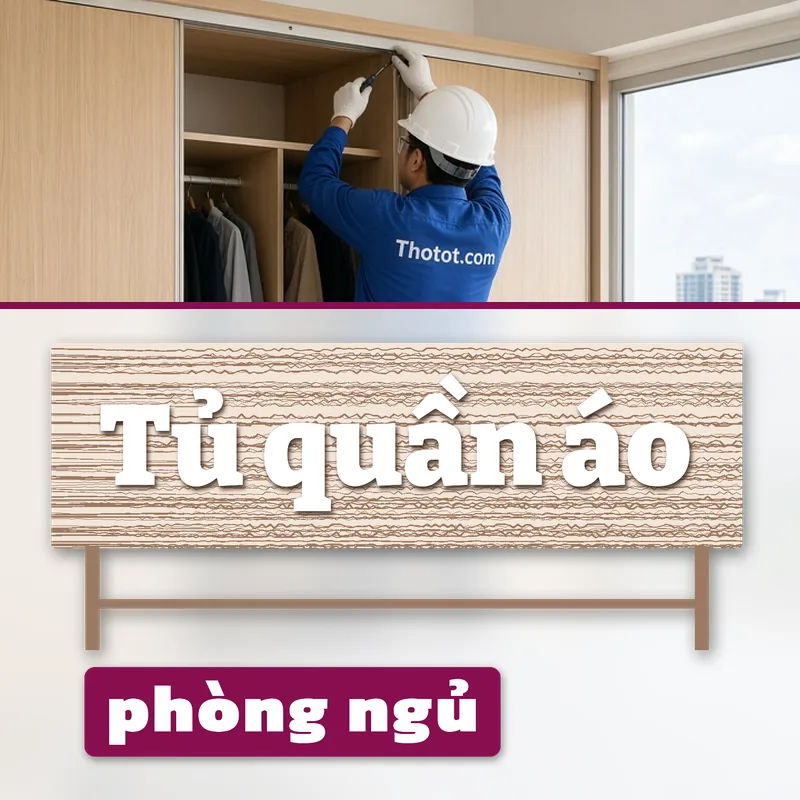 Đóng tủ quần áo phòng ngủ căn hộ chung cư