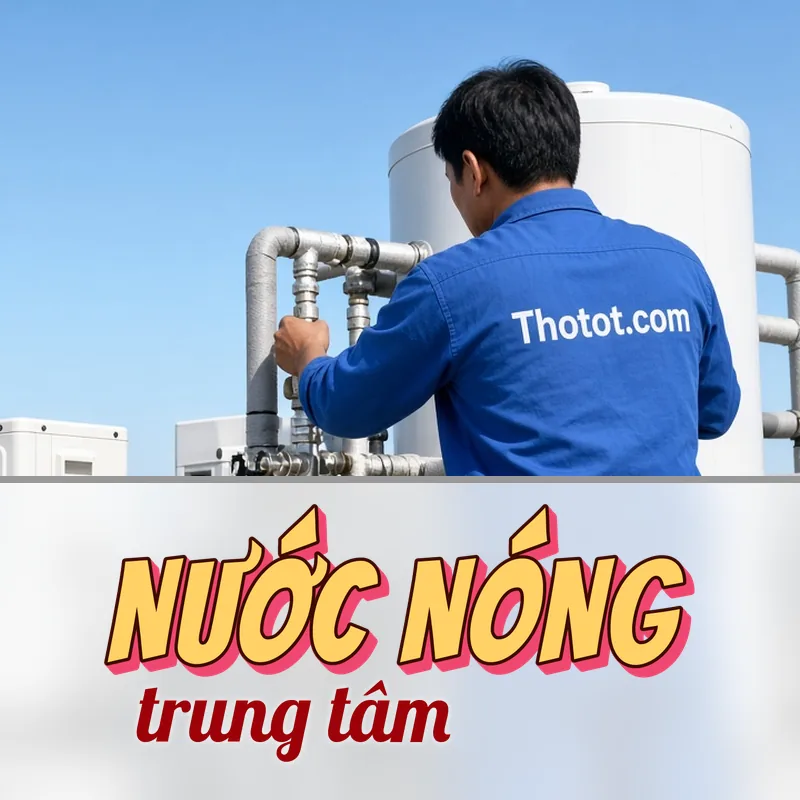Lắp, sửa hệ thống nước nóng trung tâm biệt thự