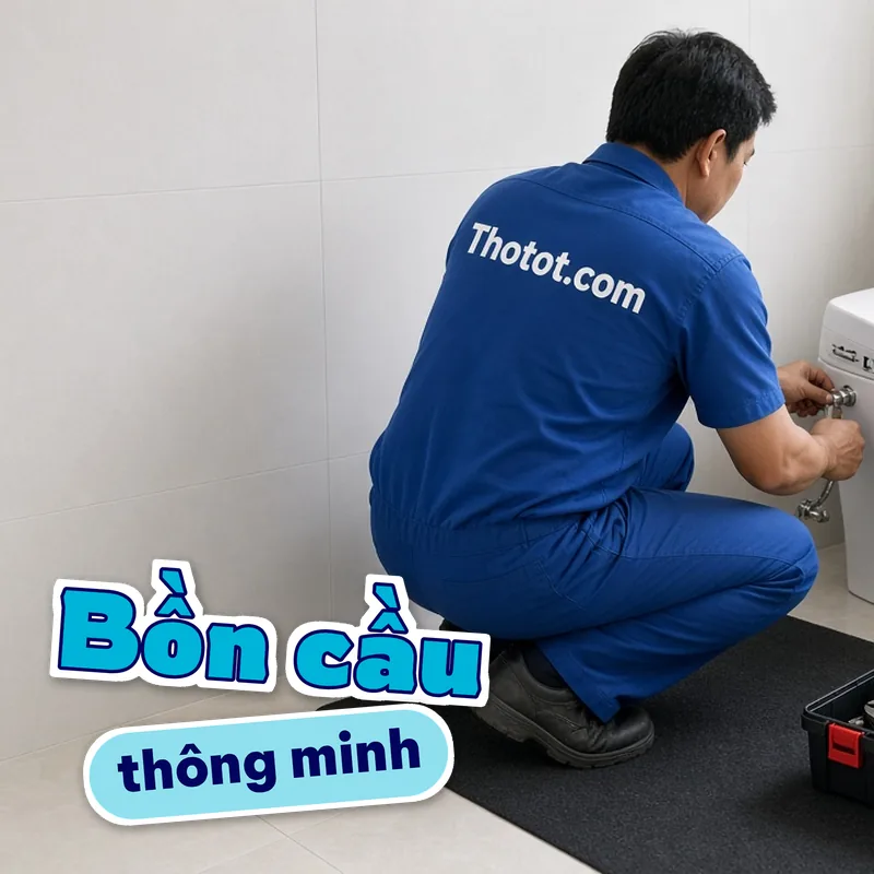 Lắp, sửa bồn cầu thông minh biệt thự