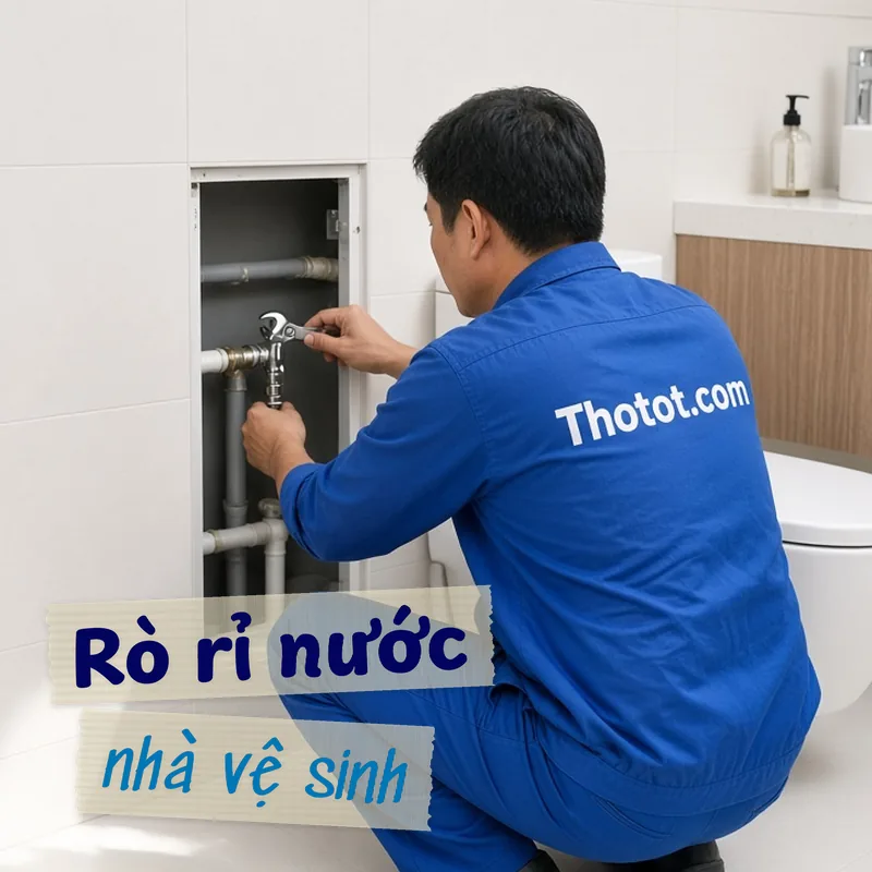 Xử lý rò rỉ nước nhà vệ sinh biệt thự