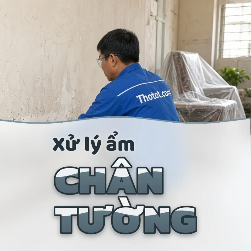 Xử lý tường nhà cấp 4 bị ẩm chân tường