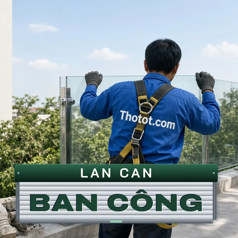 Lắp, sửa lan can ban công biệt thự