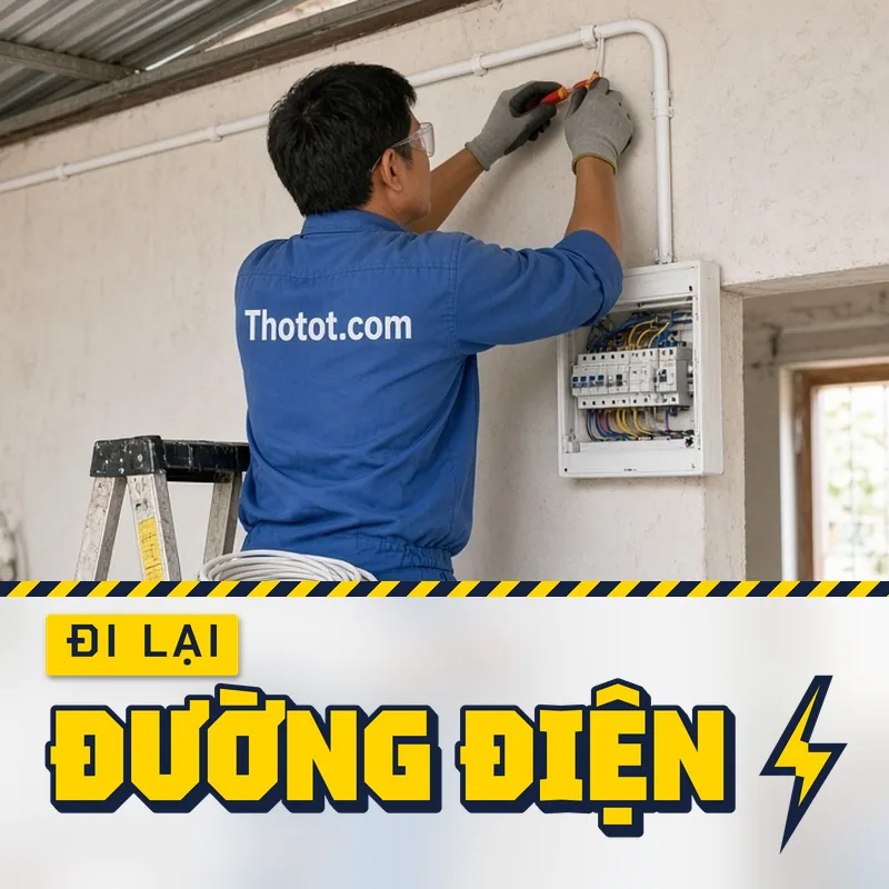 Thi công, sửa đường điện nhà cấp 4