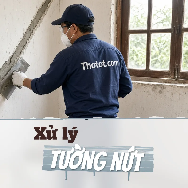 Xử lý tường nhà cấp 4 bị nứt