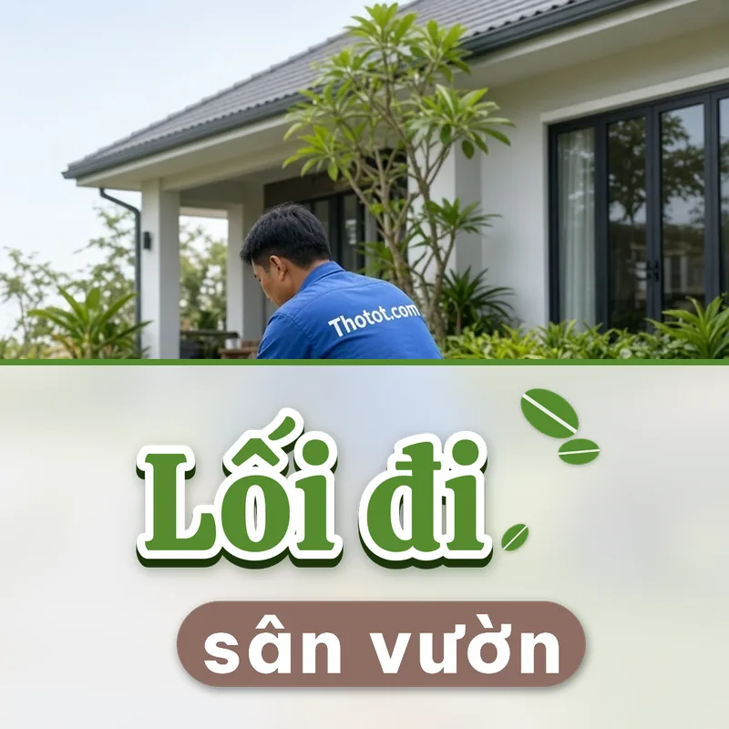 Lát lối đi sân vườn nhà cấp 4