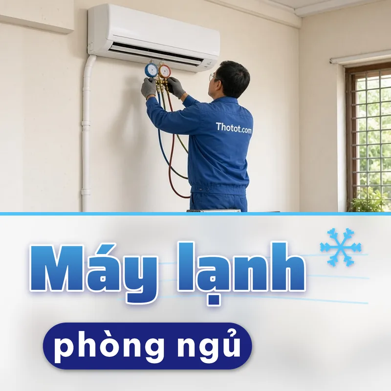 Lắp, sửa máy lạnh phòng ngủ nhà cấp 4