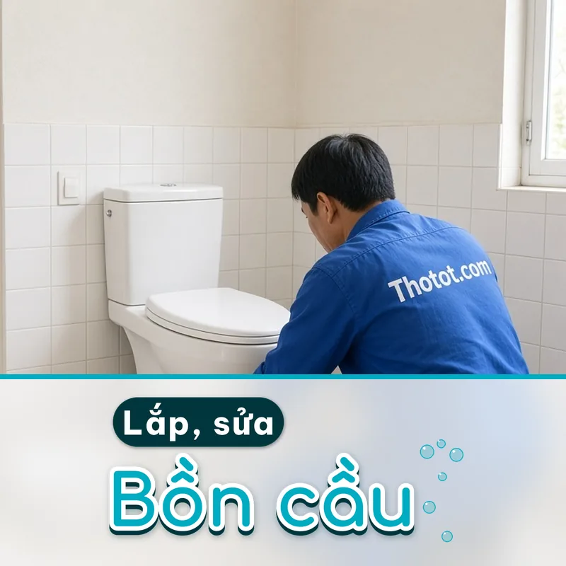 Lắp, sửa bồn cầu nhà vệ sinh nhà cấp 4