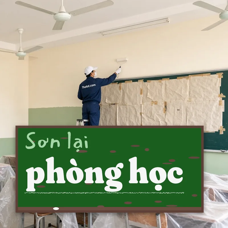Sơn lại phòng học