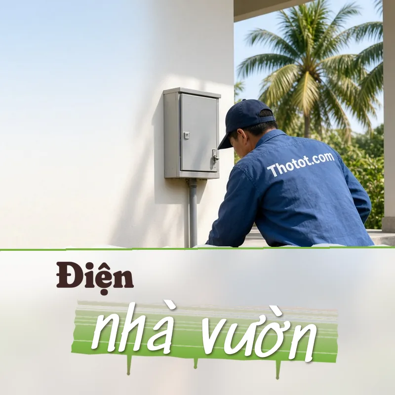 Thi công, sửa hệ thống điện nhà vườn
