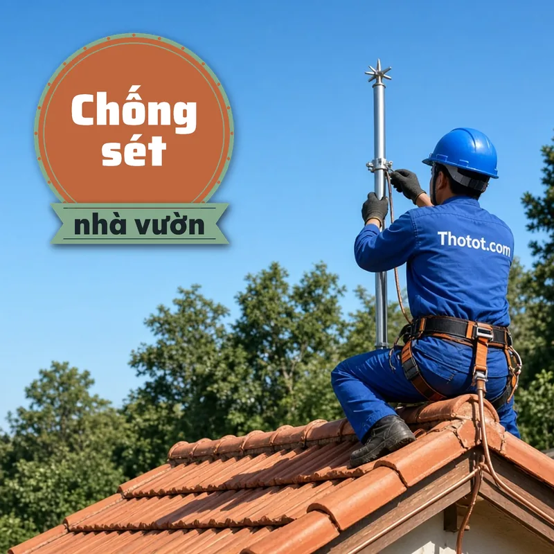Lắp, sửa hệ thống chống sét nhà vườn