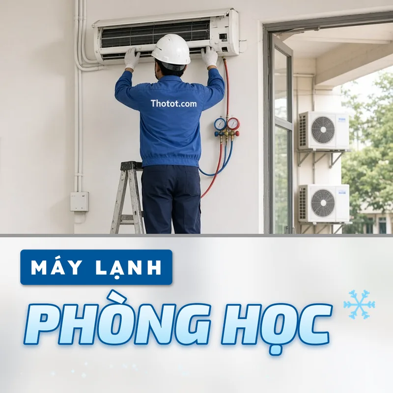 Lắp, sửa máy lạnh phòng học