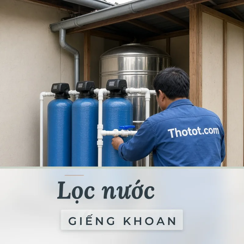 Lắp, sửa bộ lọc nước giếng khoan nhà vườn