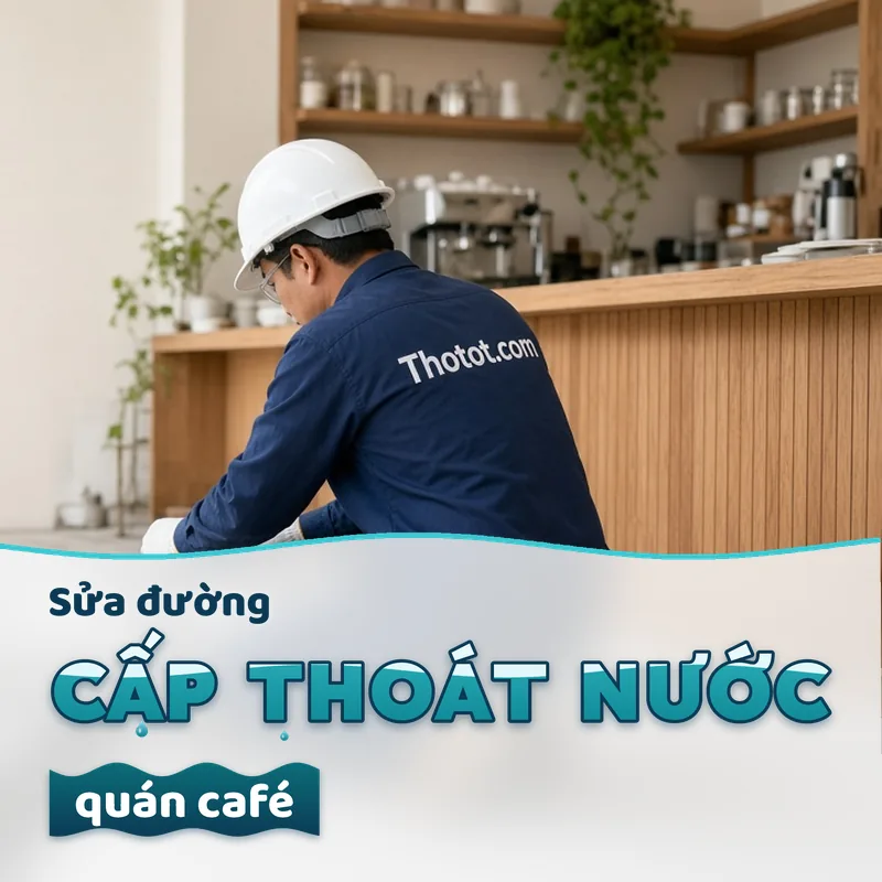 Thi công, sửa đường cấp thoát nước quán café