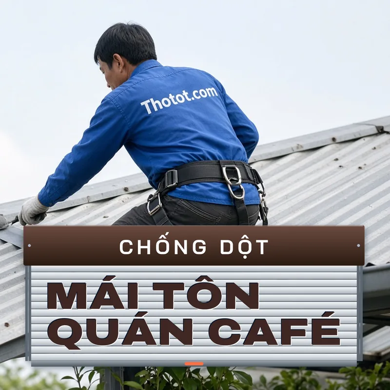 Chống dột mái tôn quán café