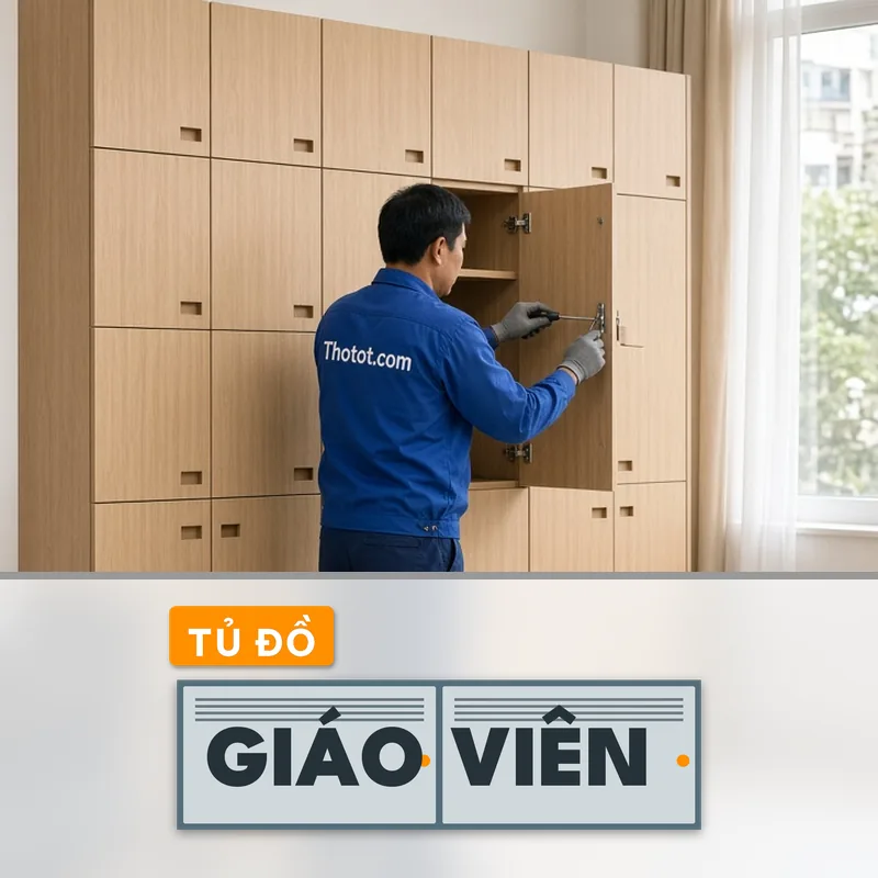Đóng tủ đồ cá nhân phòng giáo viên