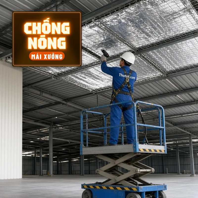 Chống nóng mái tôn nhà xưởng