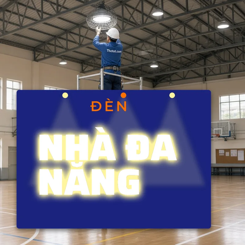 Lắp, sửa đèn nhà đa năng trường học