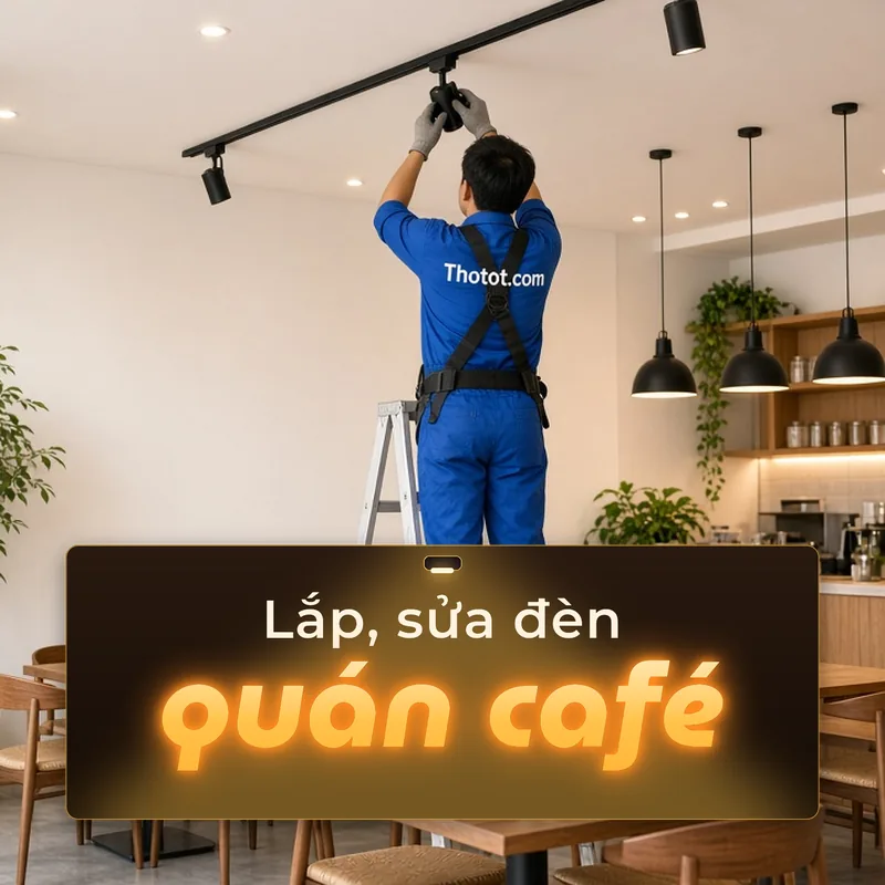 Lắp, sửa đèn chiếu sáng quán café