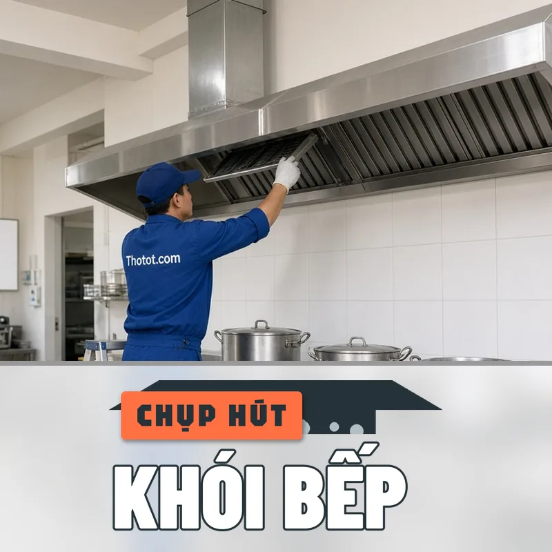 Lắp, sửa chụp hút khói nhà bếp trường học