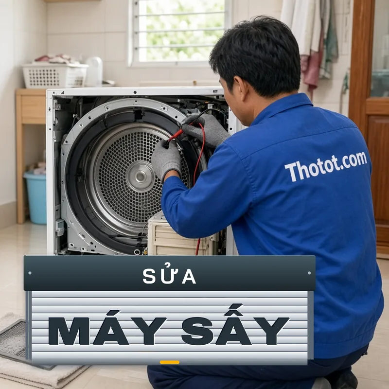 Sửa máy sấy quần áo không nóng, không quay