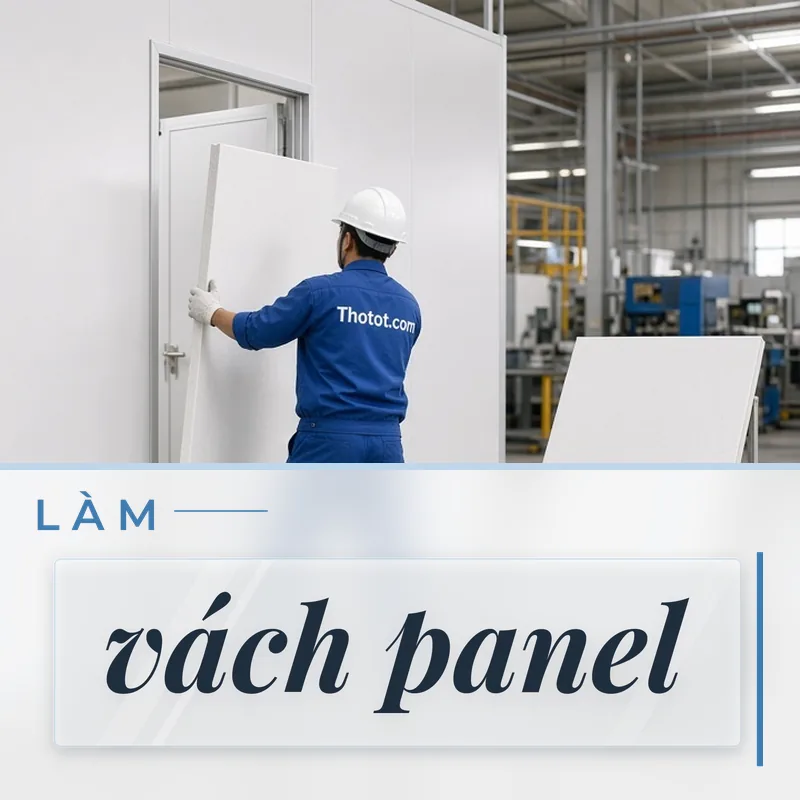 Làm vách panel ngăn khu sản xuất nhà xưởng